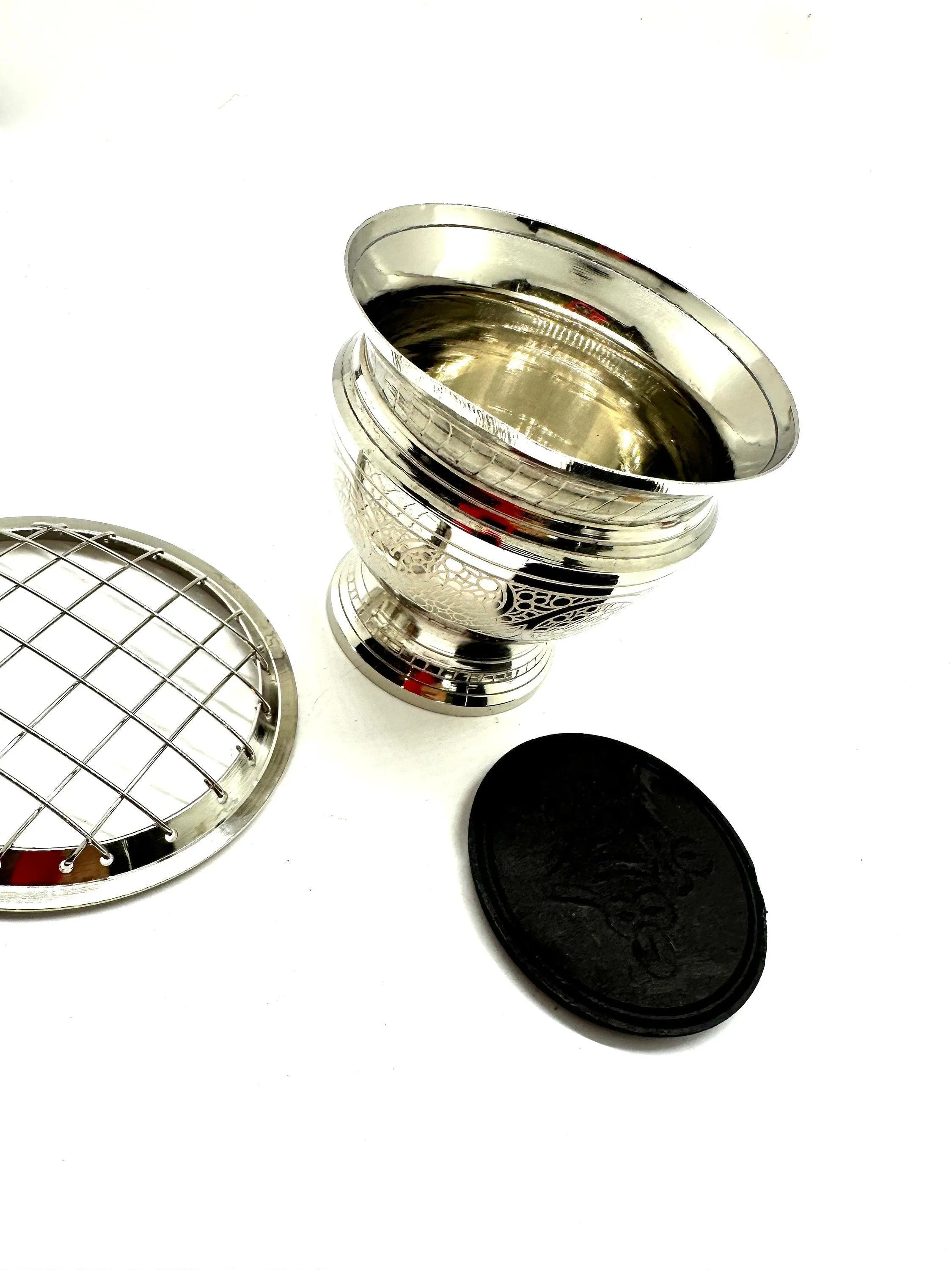 Silver Peacock Charcoal Burner