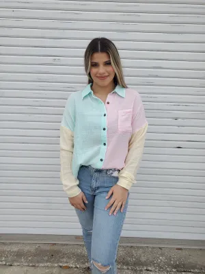 Simply Southern Pastel Easter Blouse