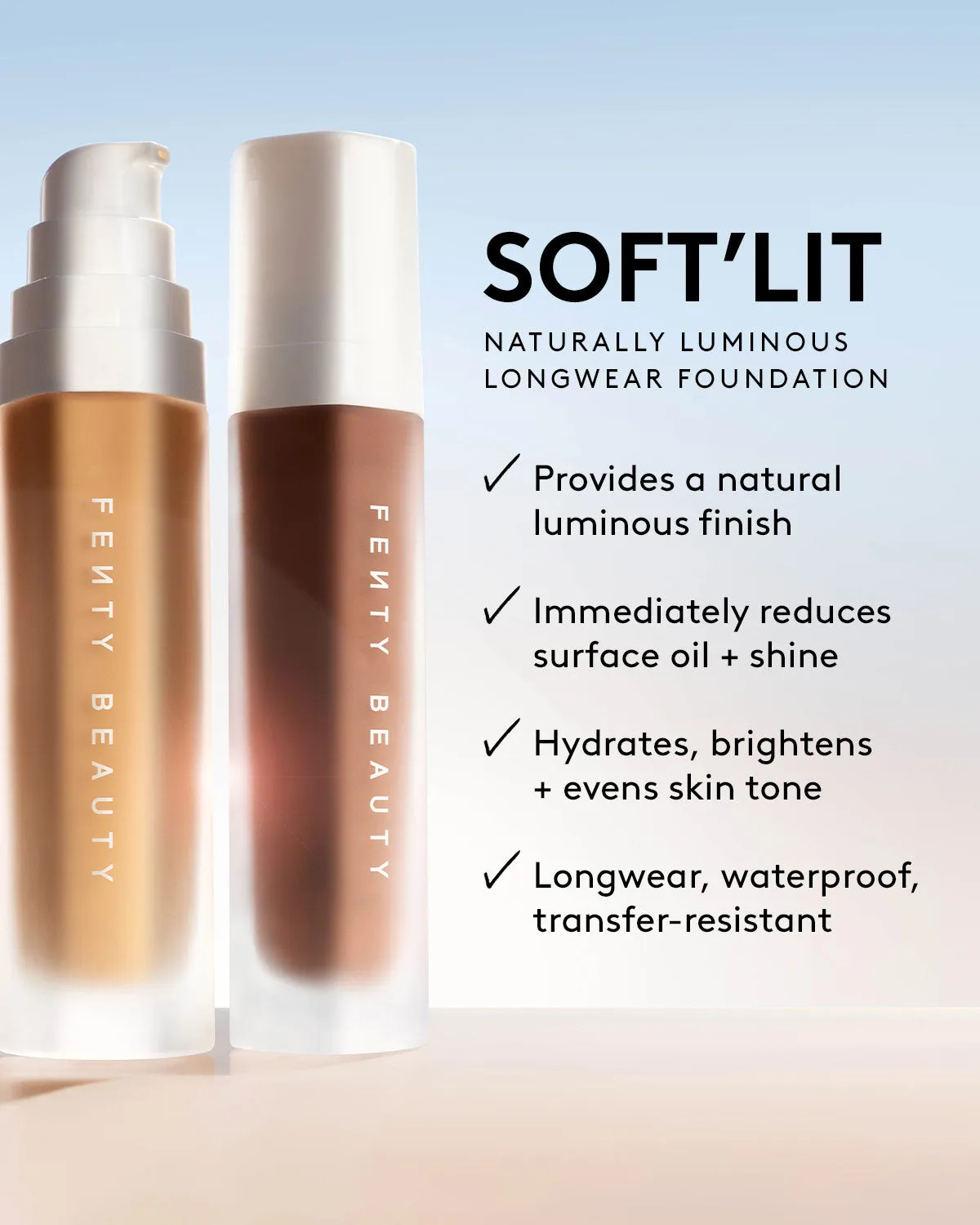 Soft'lit Naturally Luminous Longwear Foundation — 498
