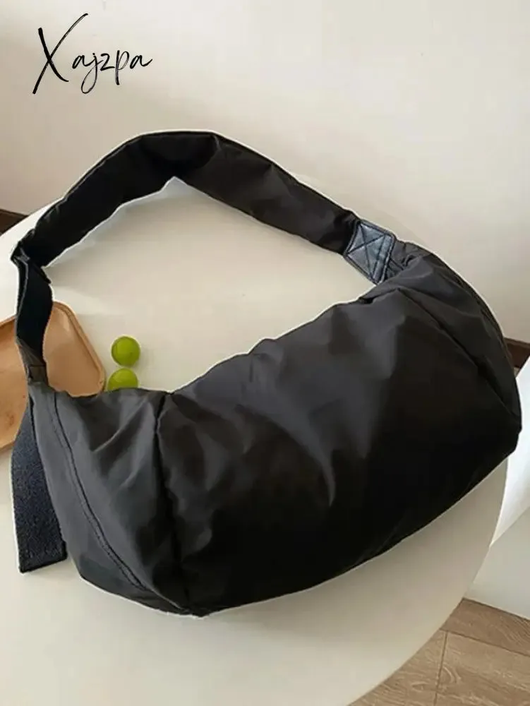 Solid Color Dumpling Shape Design Crossbody Bag