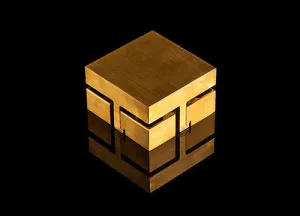 SQUARE BRONZE BOX AND RING