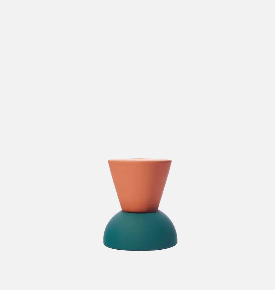 Stack Peach Candlestick Holder