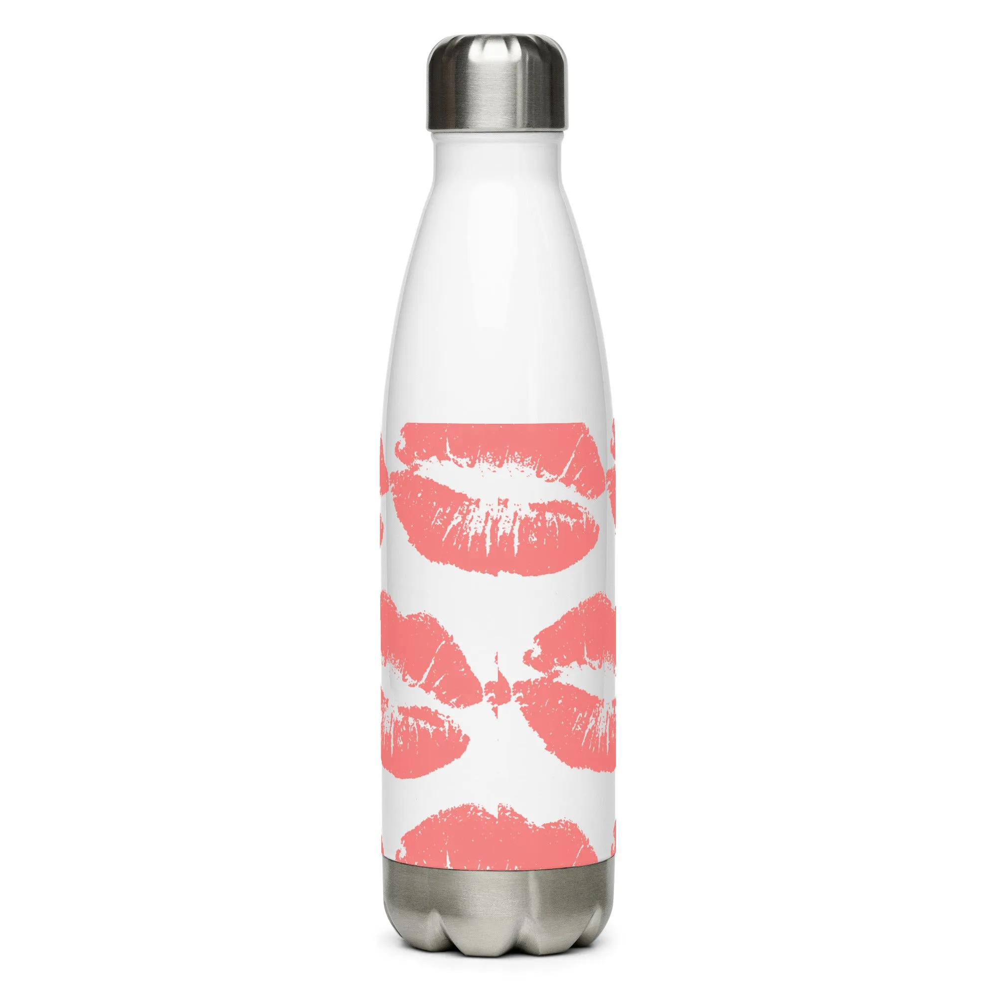 Stainless steel water bottle Pink Kisses