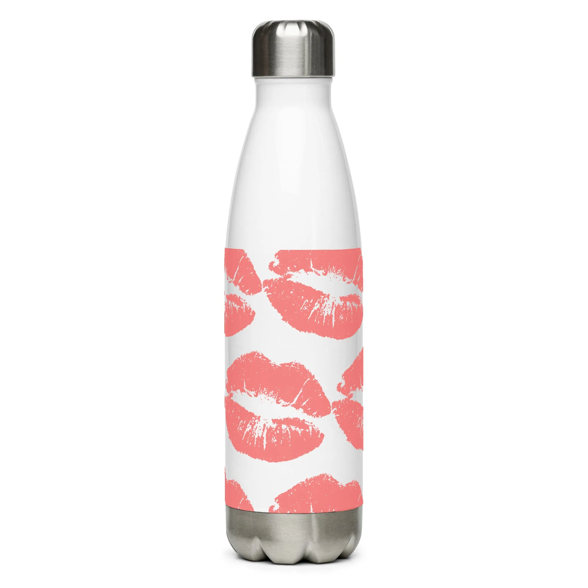 Stainless steel water bottle Pink Kisses