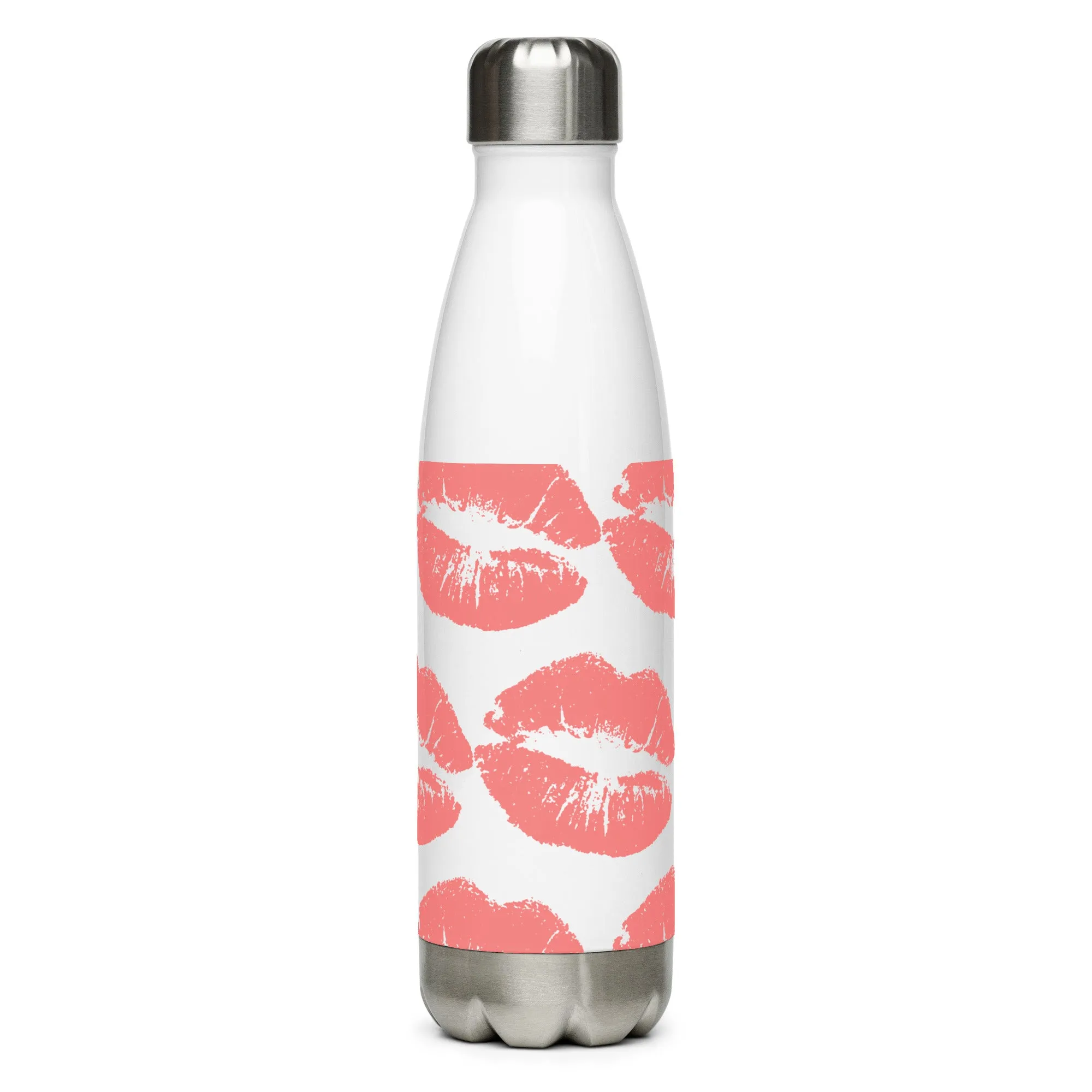 Stainless steel water bottle Pink Kisses