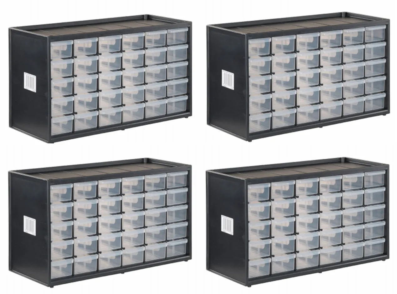 Stanley STST40730 30 Drawer Stackable Storage Drawer Bin System - Quantity of 4