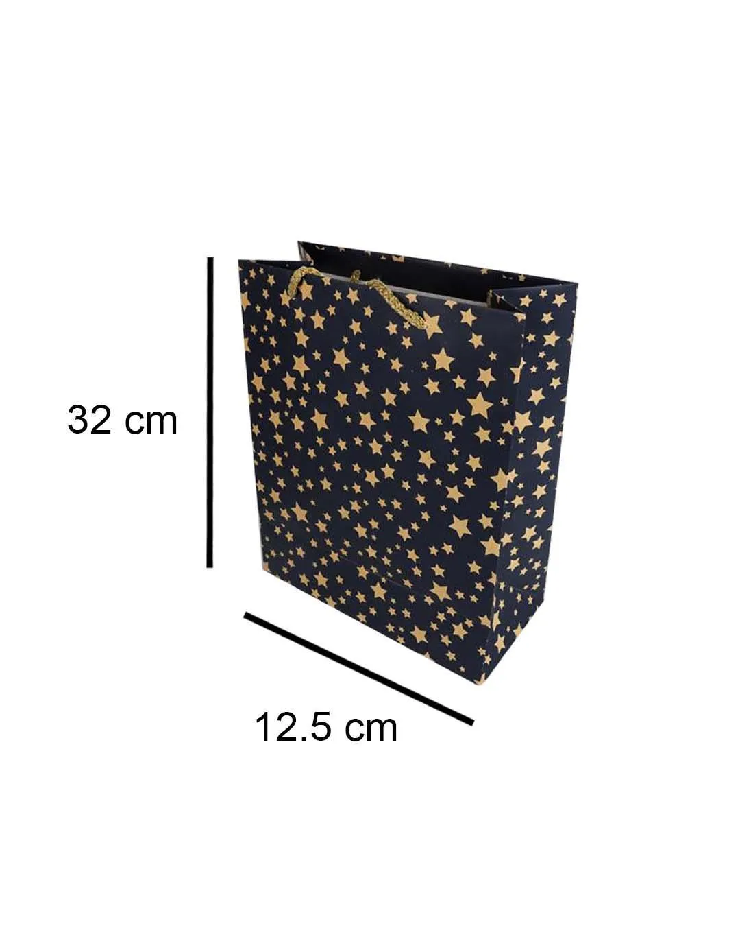 Starry Gift Bag, Medium, Navy Blue, Paper, Set of 3