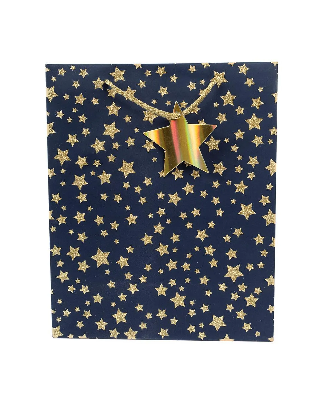 Starry Gift Bag, Medium, Navy Blue, Paper, Set of 3