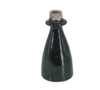 Tall Terracotta Gloss Candle Holder - Cobalt