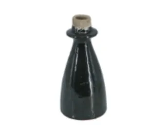 Tall Terracotta Gloss Candle Holder - Cobalt