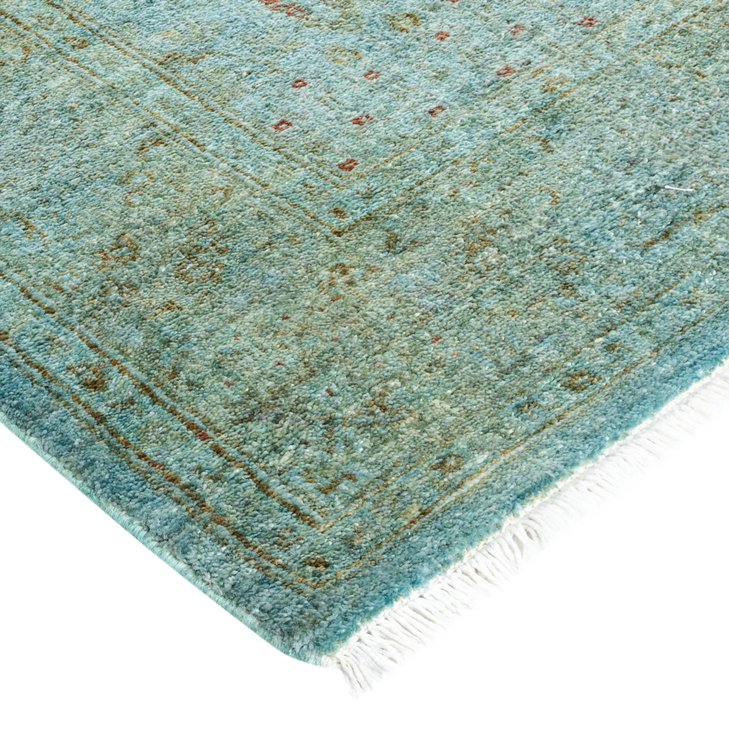 Teal Overdyed Transitional Rug - 3'10" x 6'1"