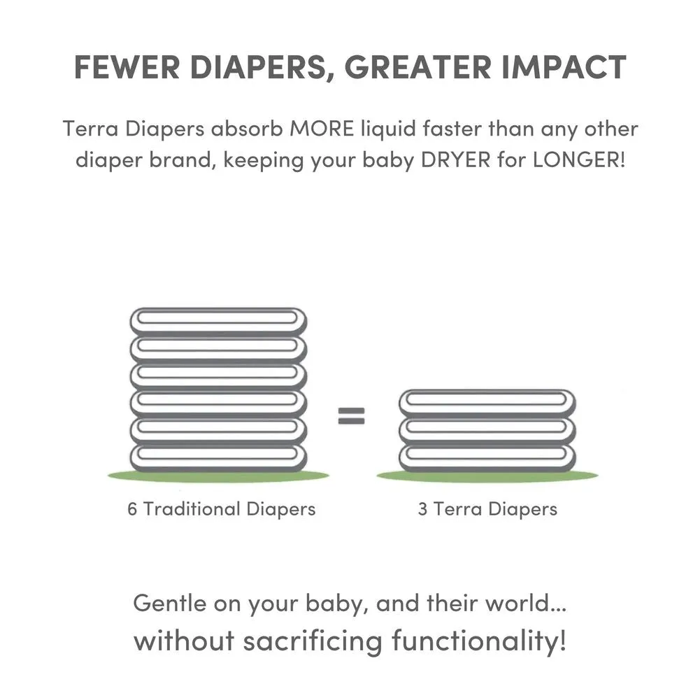 Terra Diapers Size 3-Crawler 20/Pack (13 - 24lbs)
