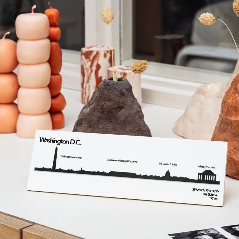 The Line City Skyline Silhouette Mini Washington