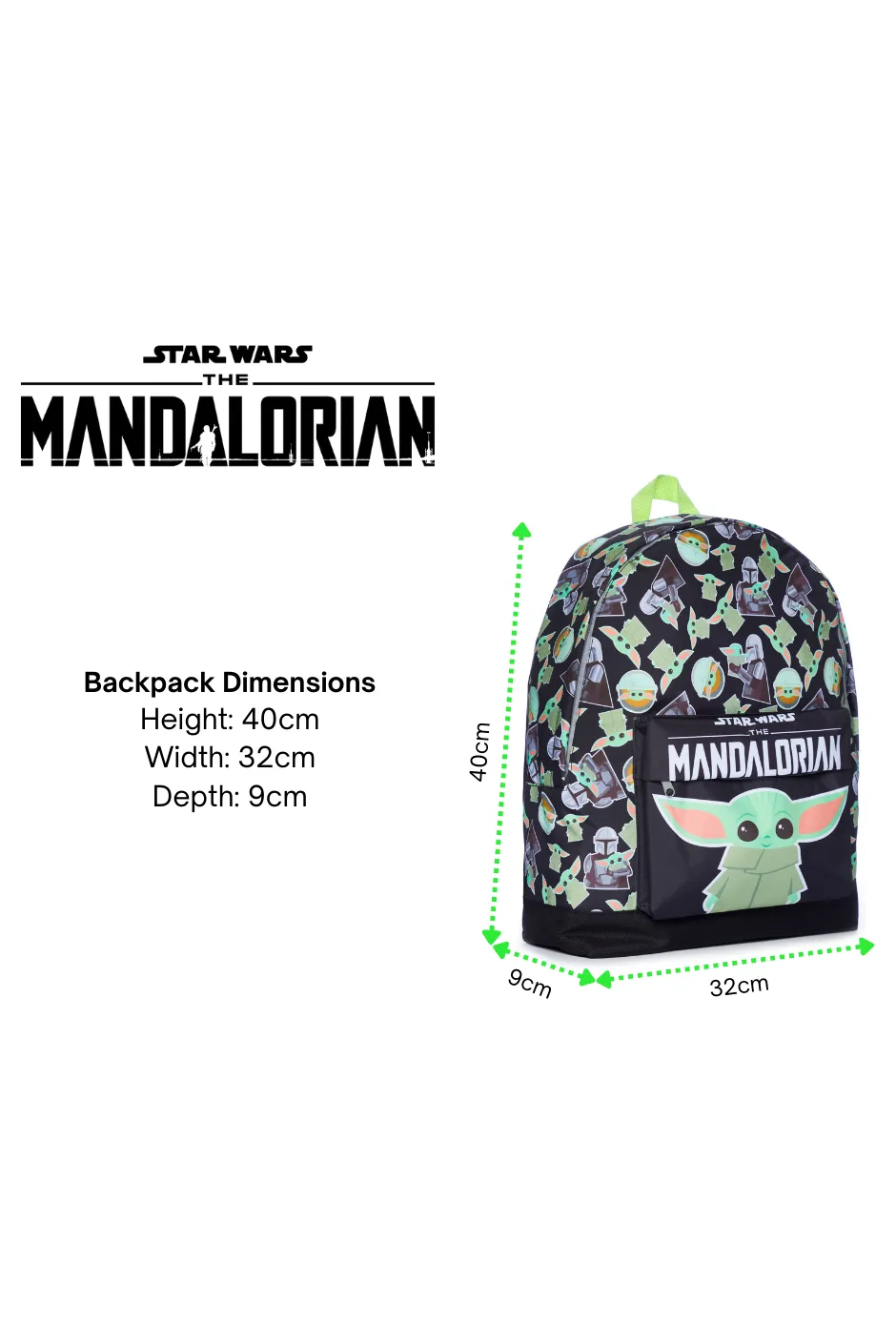 The Mandalorian School Bag, Kids Backpack, Baby Yoda Boys Backpack Star Wars