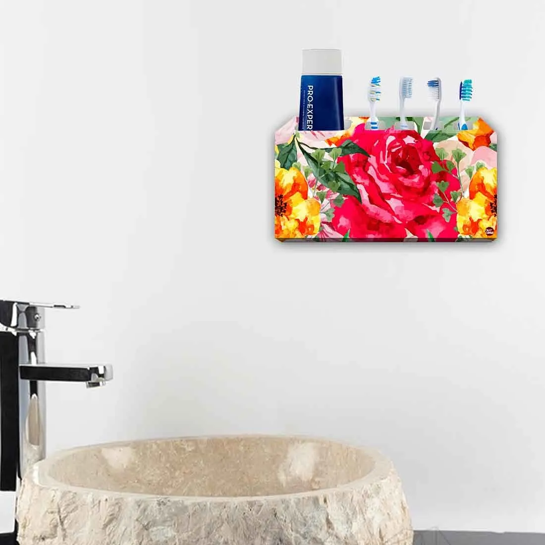 Toothbrush Holder Wall Mounted -Roses