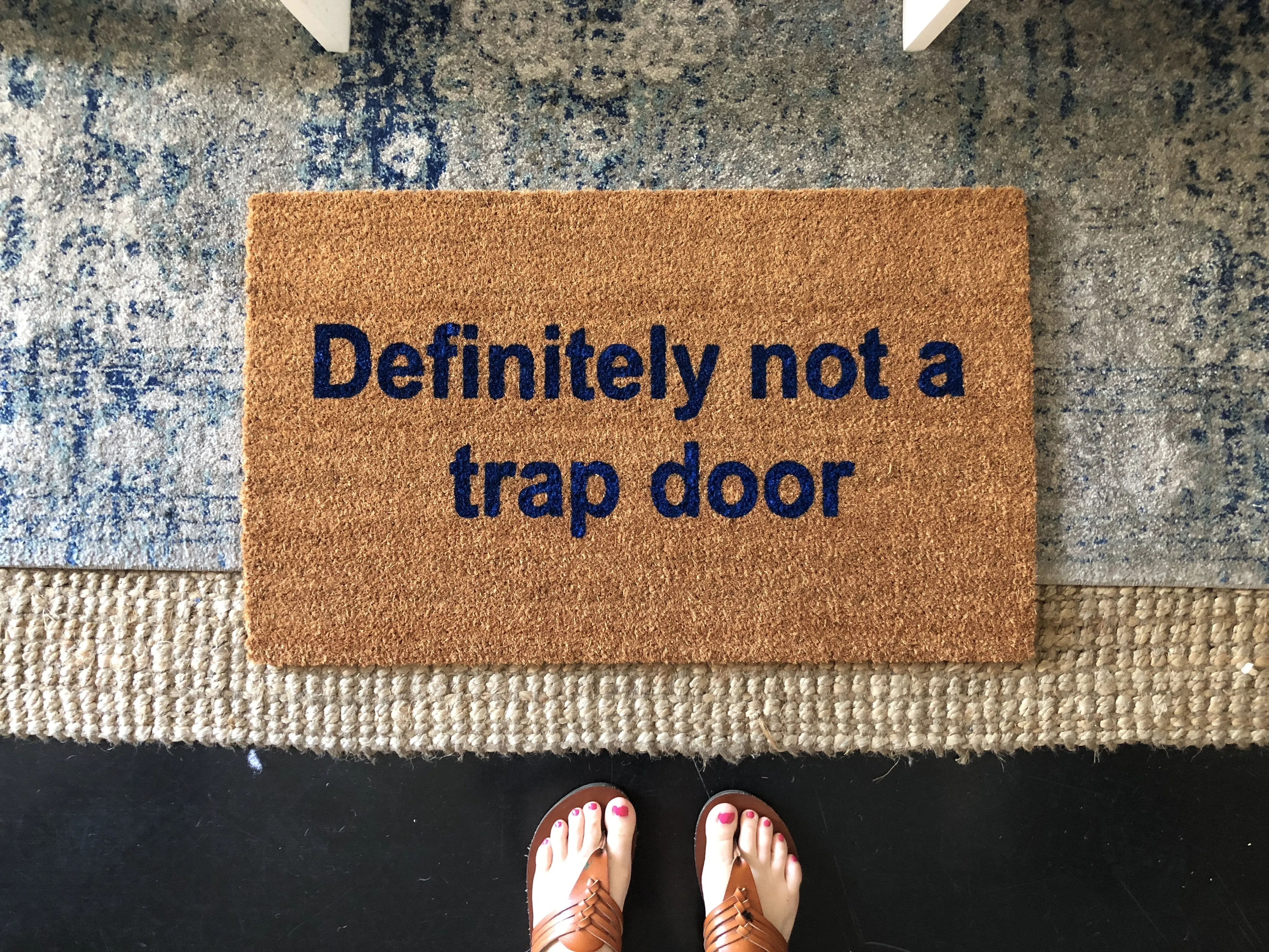 Trap Door Funny Custom Doormat