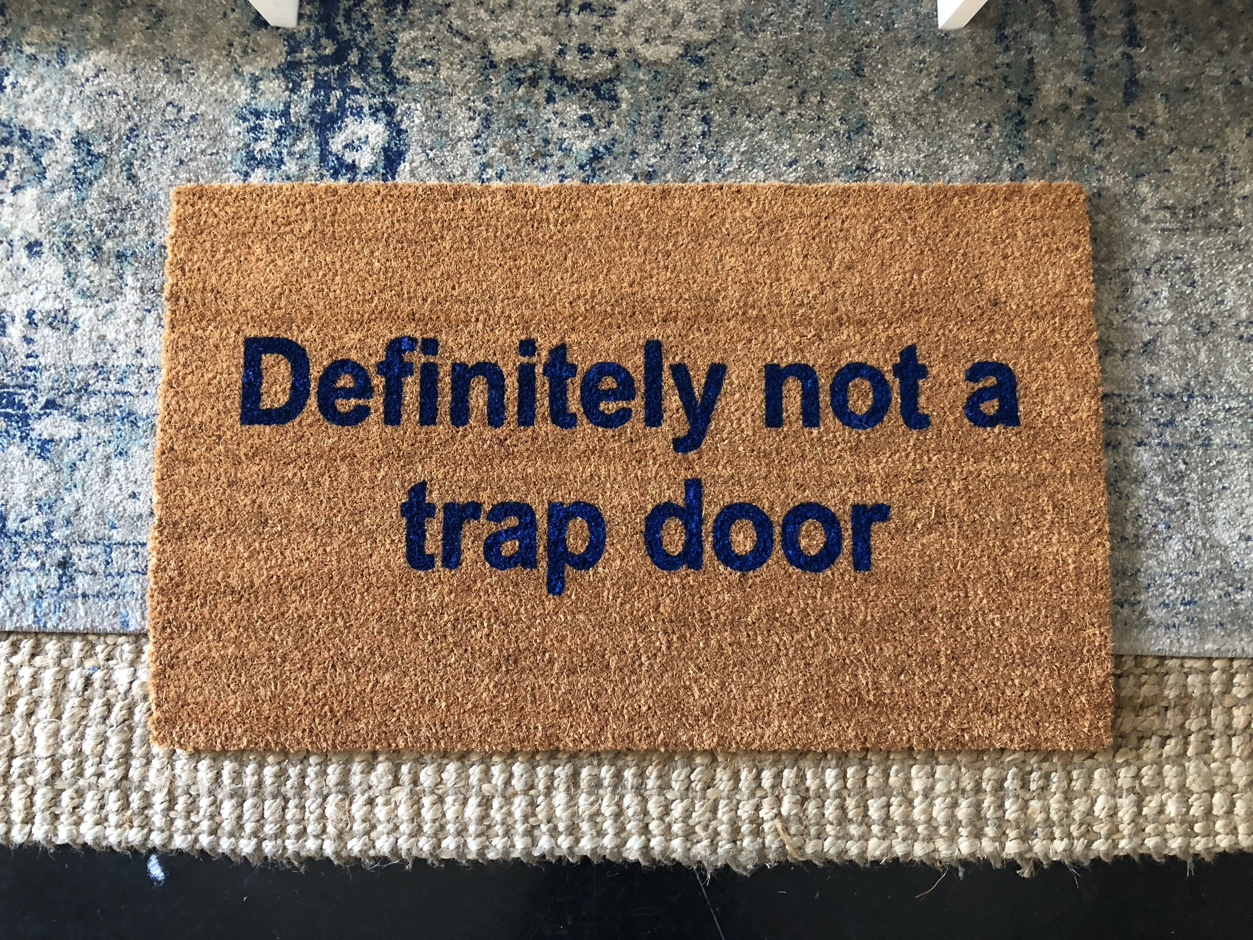Trap Door Funny Custom Doormat