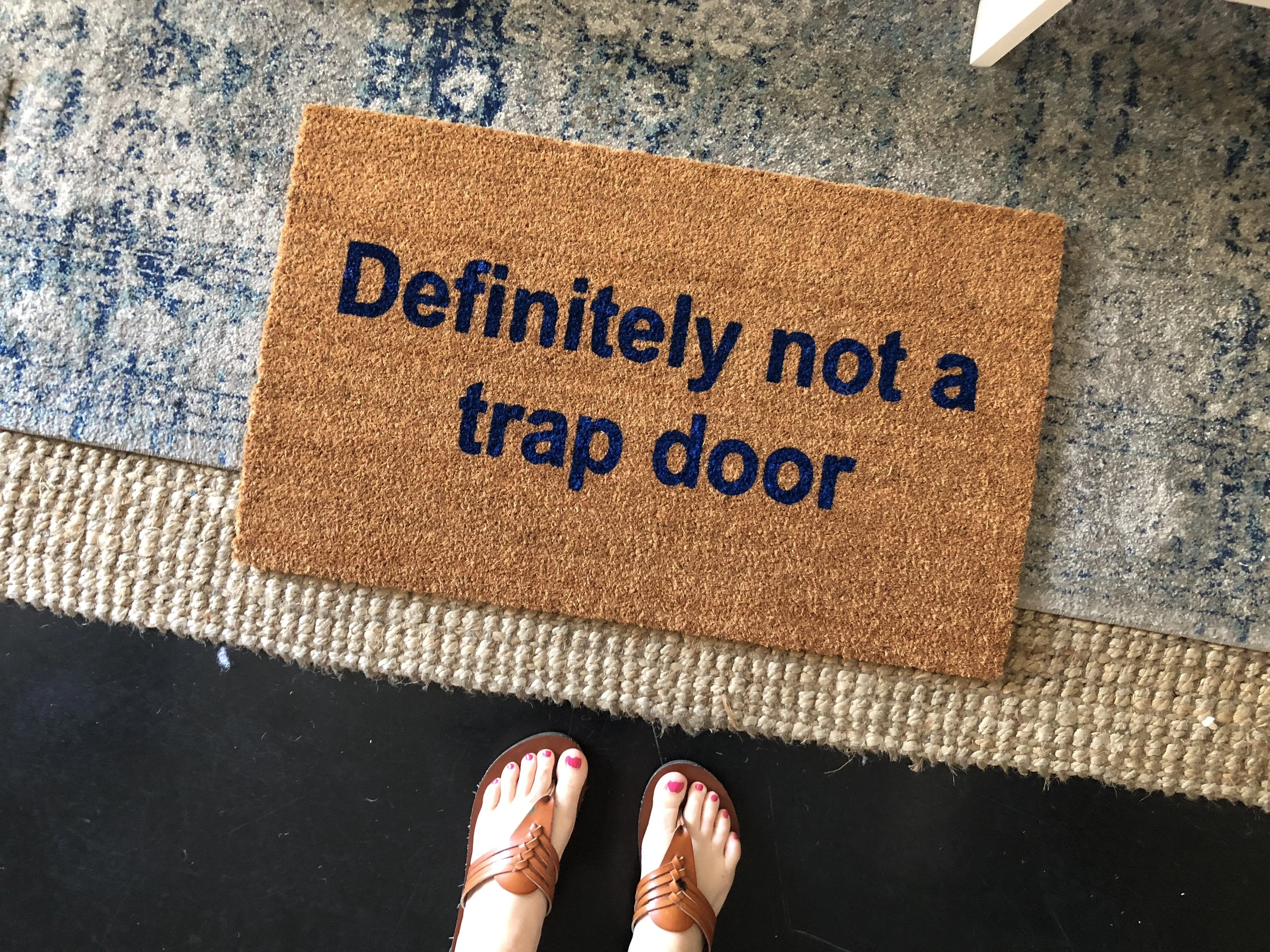 Trap Door Funny Custom Doormat