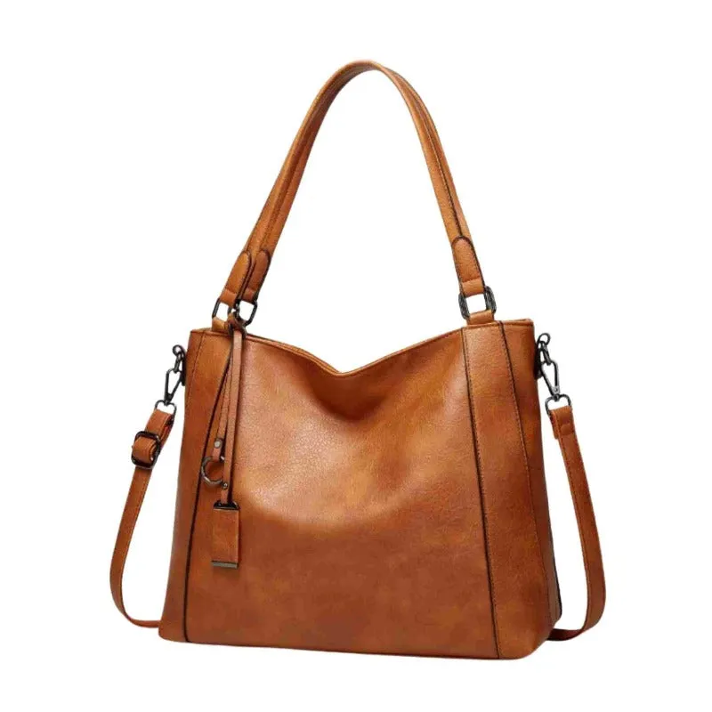 Trendy Faux Leather Shoulder Bag