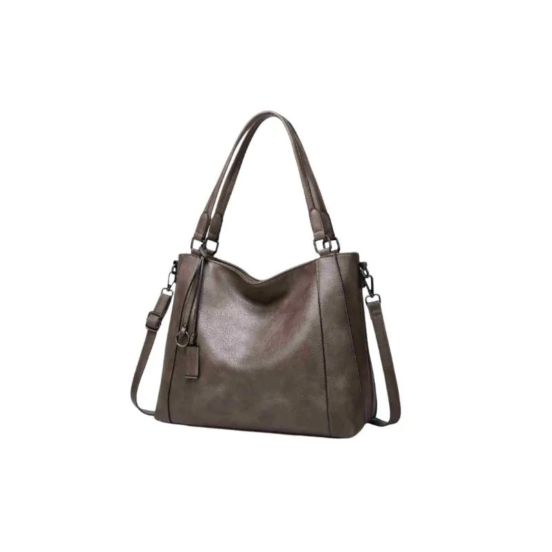 Trendy Faux Leather Shoulder Bag