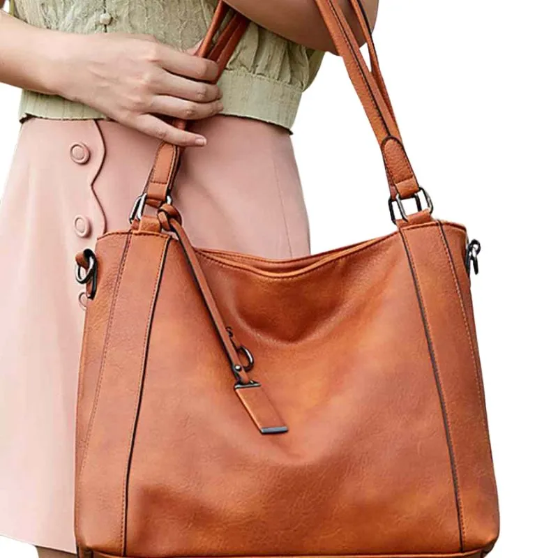 Trendy Faux Leather Shoulder Bag
