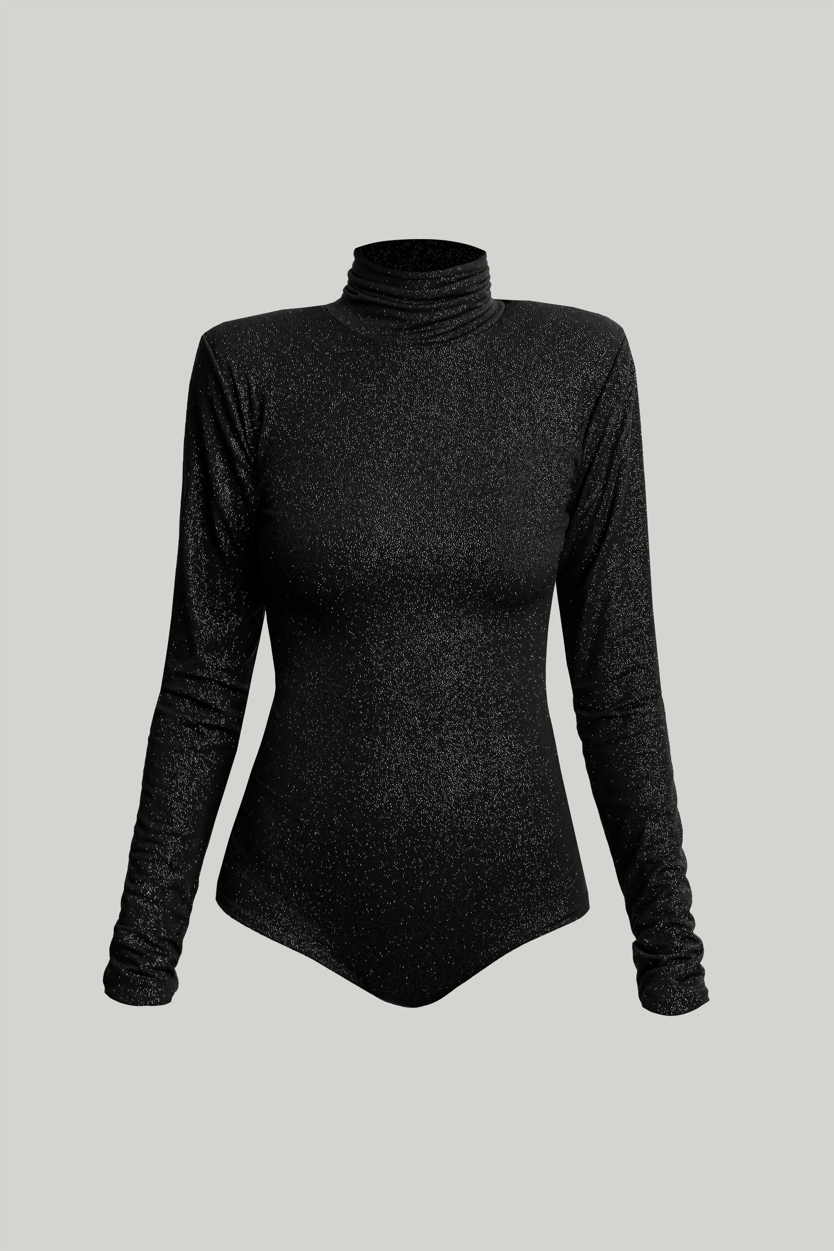 Unique Black Stretchy Jersey Bodysuit