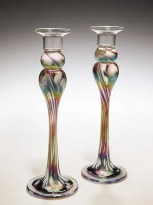 Unique Glass Color Candle Holders