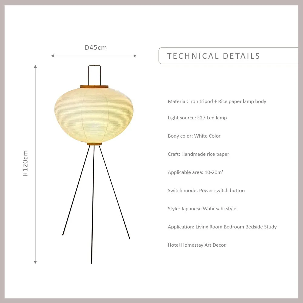 Unique Rice Paper Floor Lamp