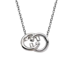Unique Sterling Silver Linked Circle Necklace