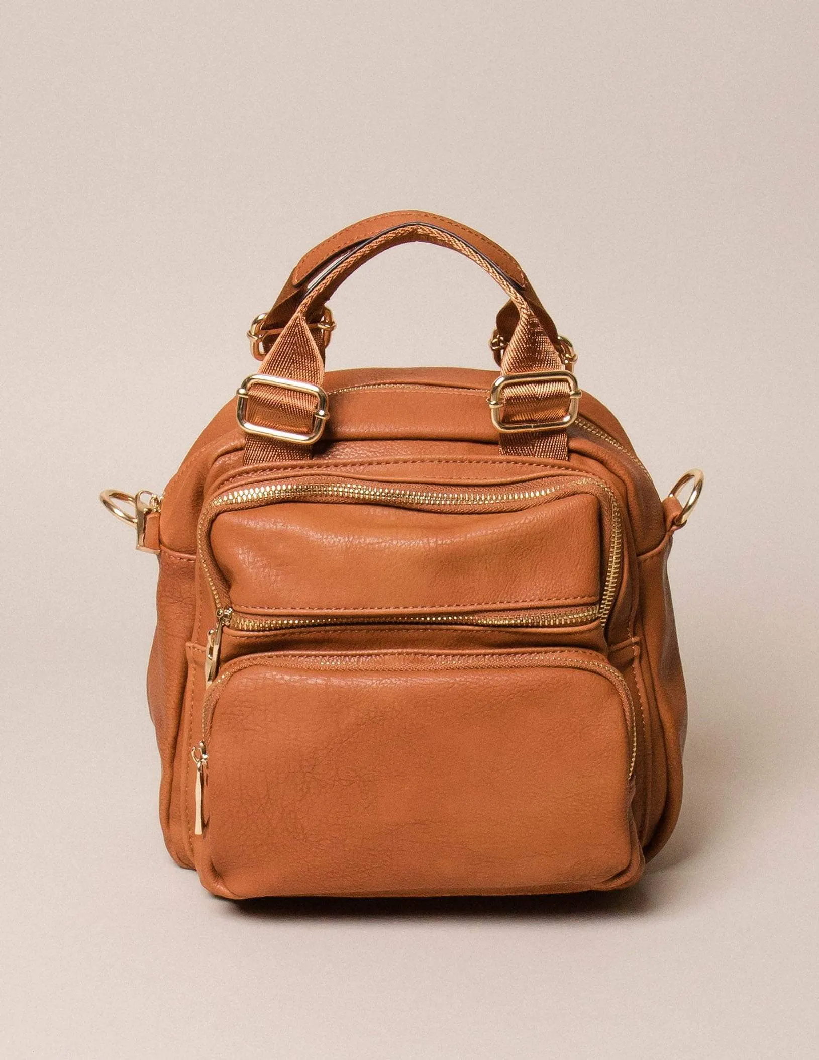 Vegan Leather 3-Way Convertible Bag