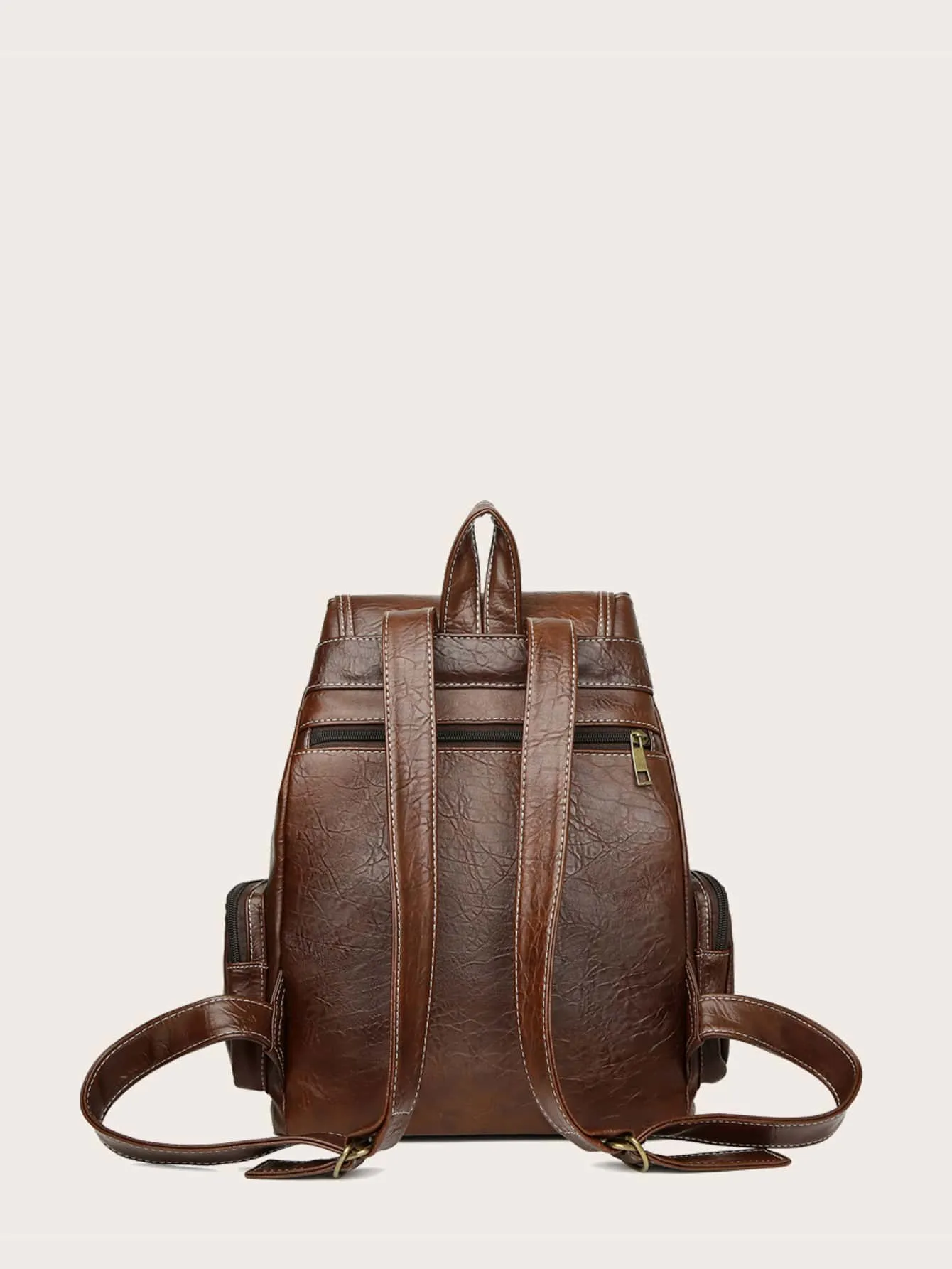 Vintage Design Flap Backpack