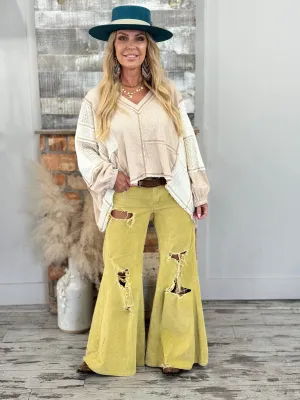 Vintage Oversized Slouch Top in Natural