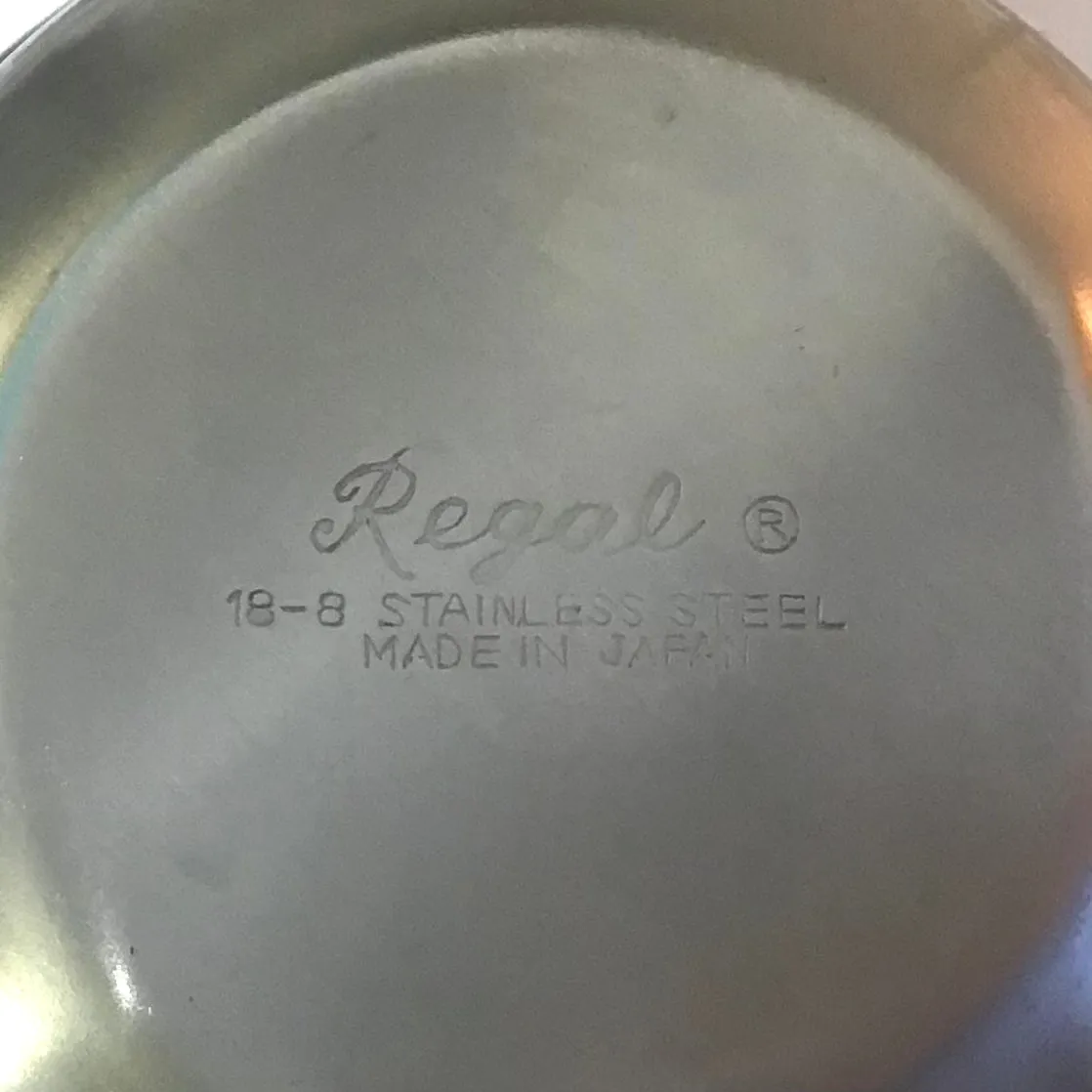 Vintage Stainless Steel Cream & Sugar Set