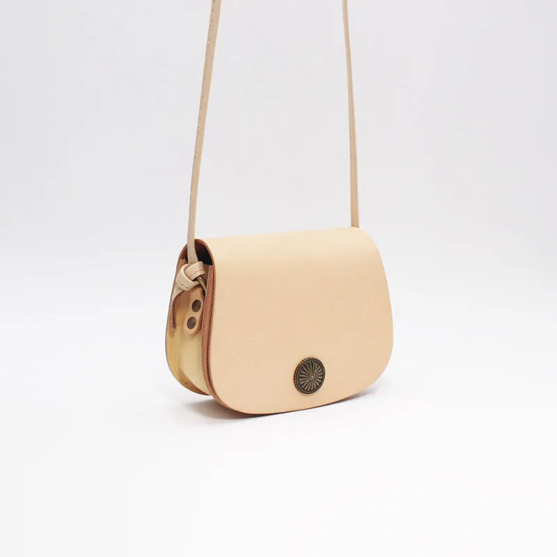 Vintage Womens Leather Saddle Crossbody bags Leather Shoulder Bag