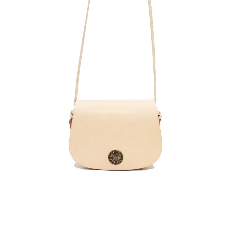 Vintage Womens Leather Saddle Crossbody bags Leather Shoulder Bag