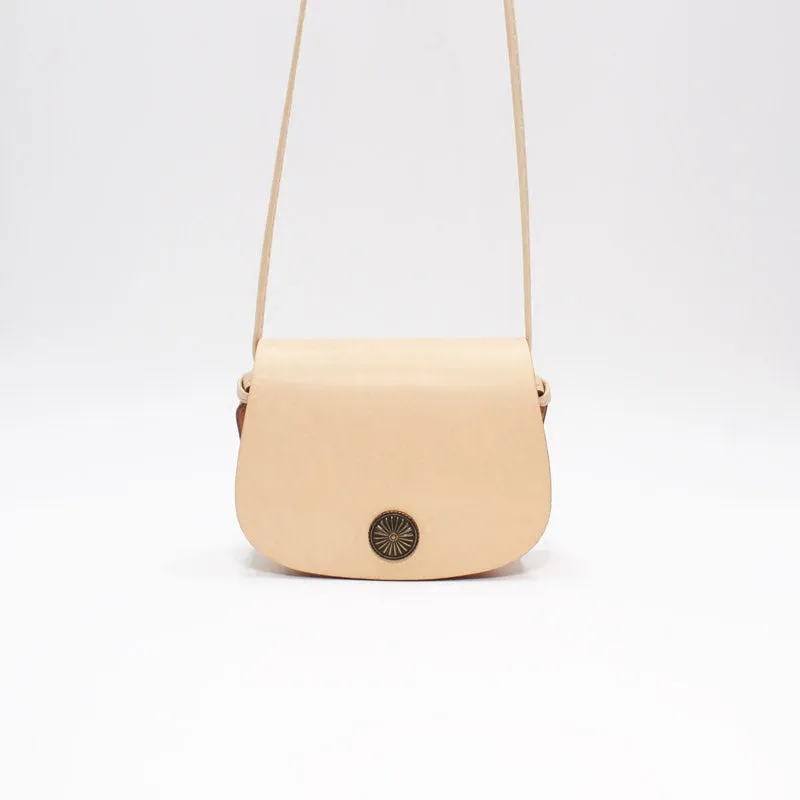Vintage Womens Leather Saddle Crossbody bags Leather Shoulder Bag