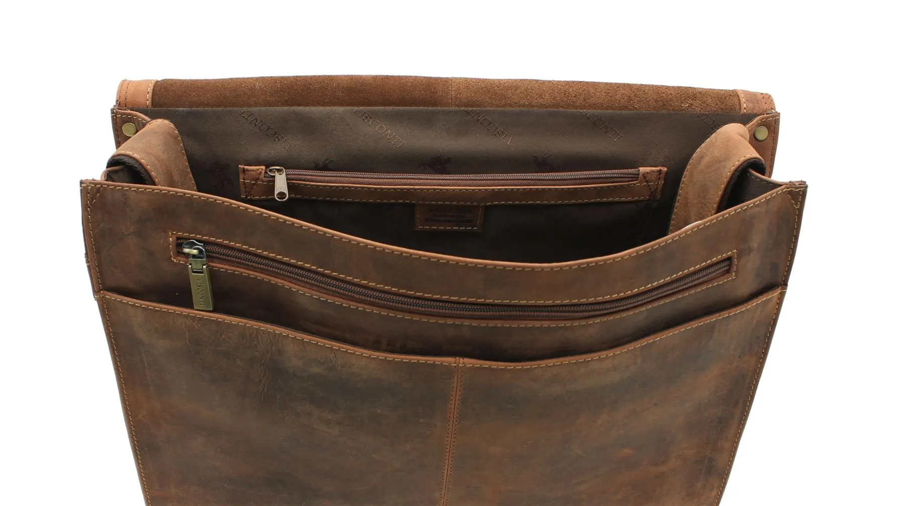 Visconti large oiled leather messenger/laptop bag 16054