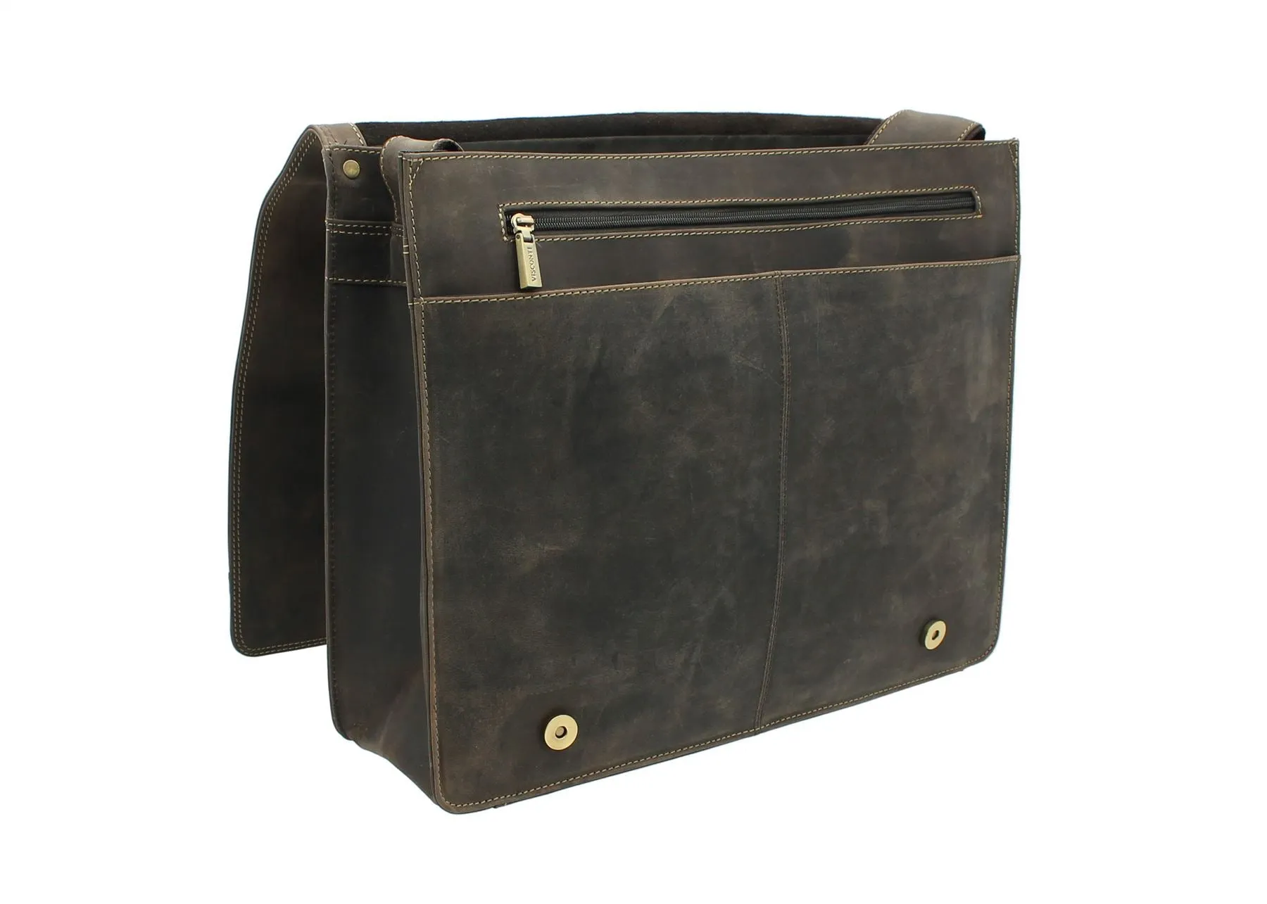 Visconti large oiled leather messenger/laptop bag 16054