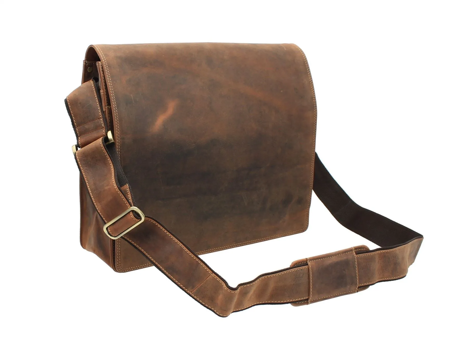 Visconti large oiled leather messenger/laptop bag 16054