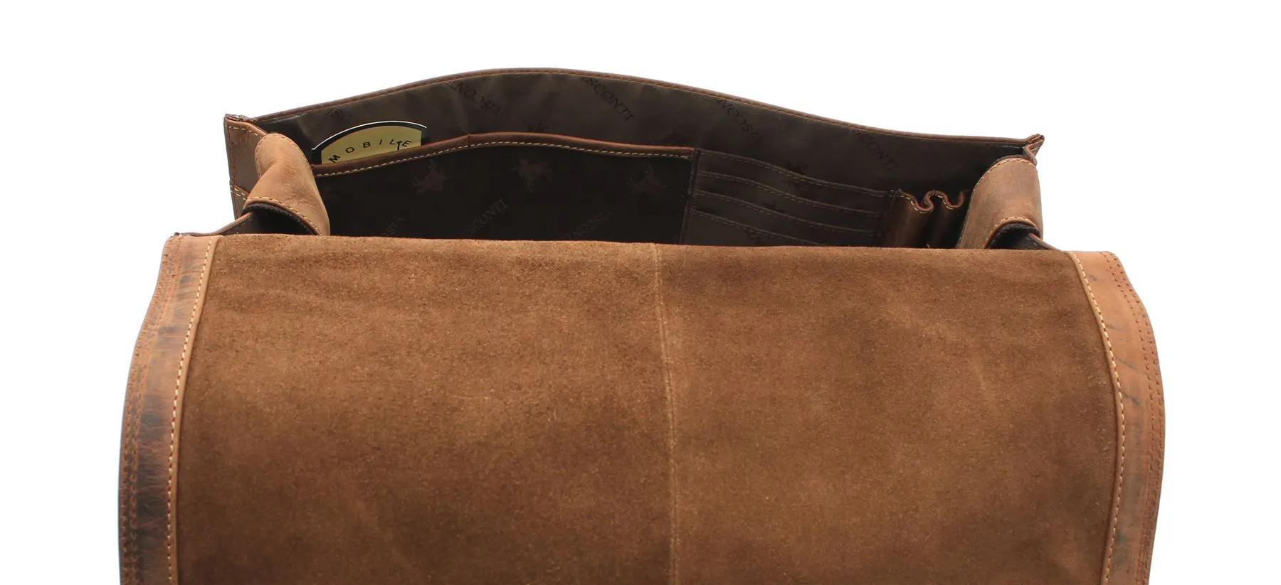 Visconti large oiled leather messenger/laptop bag 16054