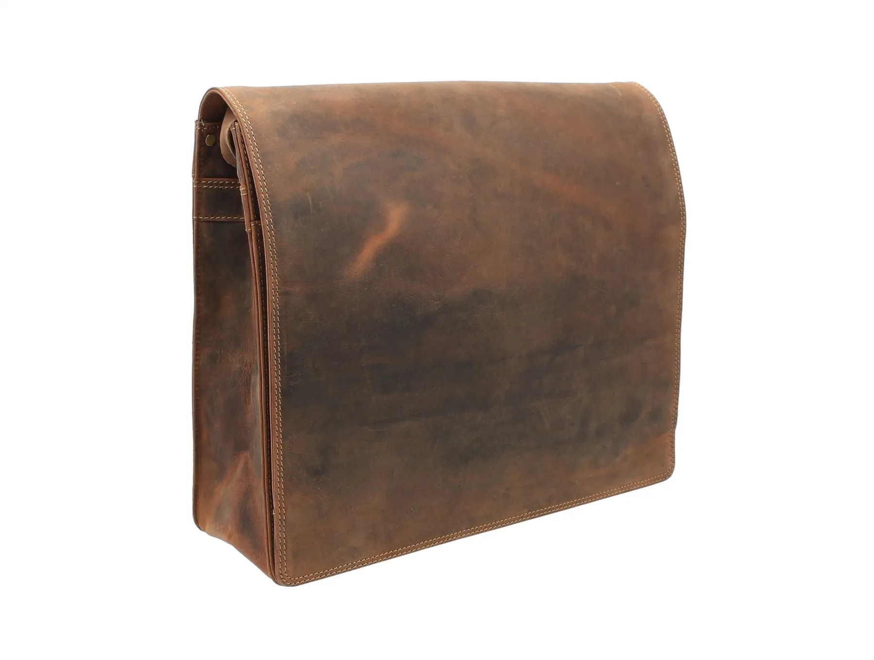 Visconti large oiled leather messenger/laptop bag 16054