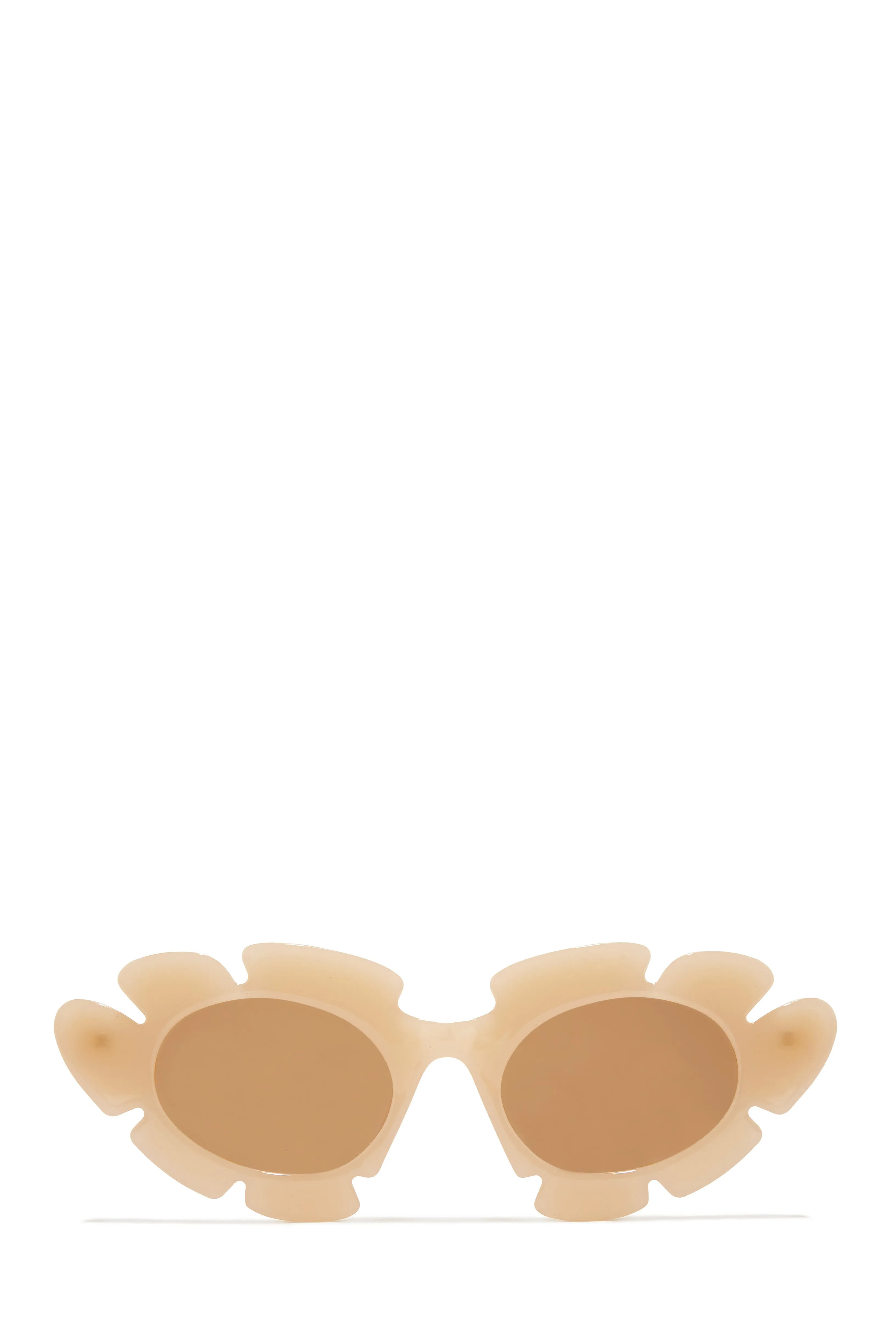 Weekend Flirt Unique Standout Frame Sunglasses - Tan