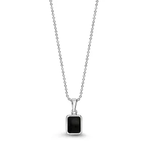 Whitby Jet Small Emerald Shaped Pendant