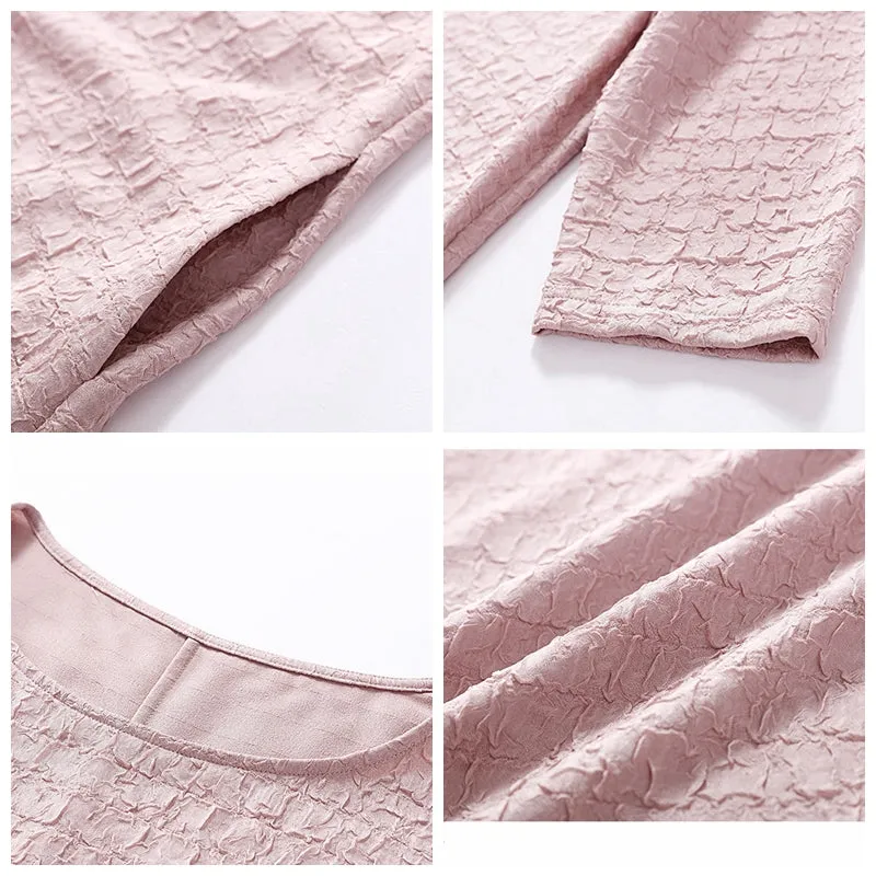 Women Plus Size Pure Color Elegant Loose Dresses Q16014