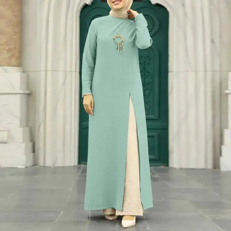 Women's Solid Color Elegant Slit Dress