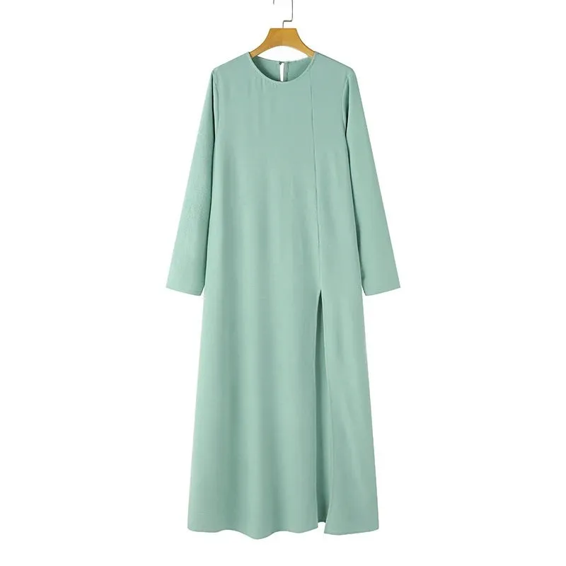 Women's Solid Color Elegant Slit Dress