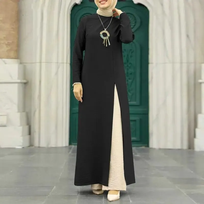 Women's Solid Color Elegant Slit Dress