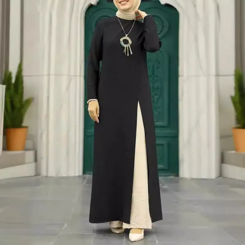 Women's Solid Color Elegant Slit Dress