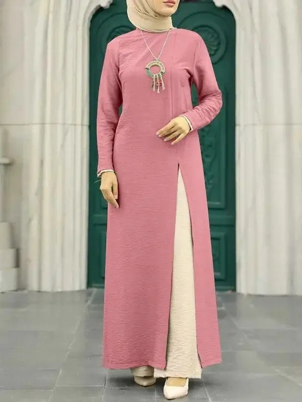 Women's Solid Color Elegant Slit Dress