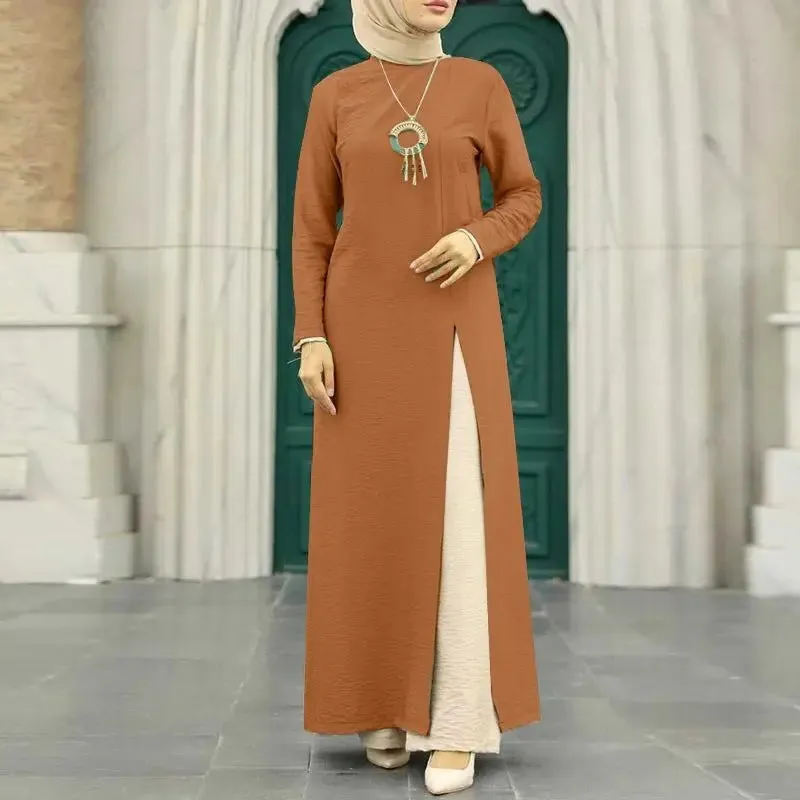 Women's Solid Color Elegant Slit Dress